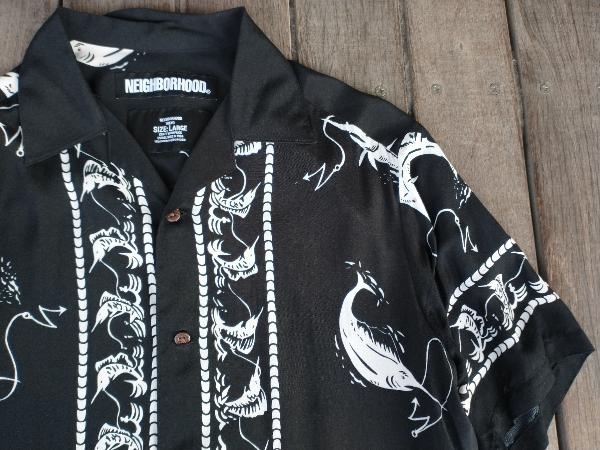 19ss NEIGHBORHOOD ALOHA SWORDFISH LY-SHIRT アロハフィッシュシャツ