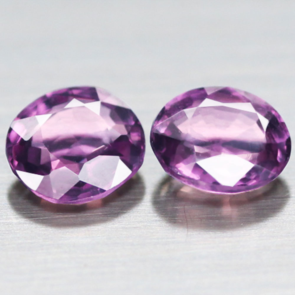 【天然スピネルルース 2個組 1.39ct:2628】非加熱 タイ産 尖晶石 Natural Spinel 裸石 標本 鉱物 宝石 jewelry Thailand_画像1