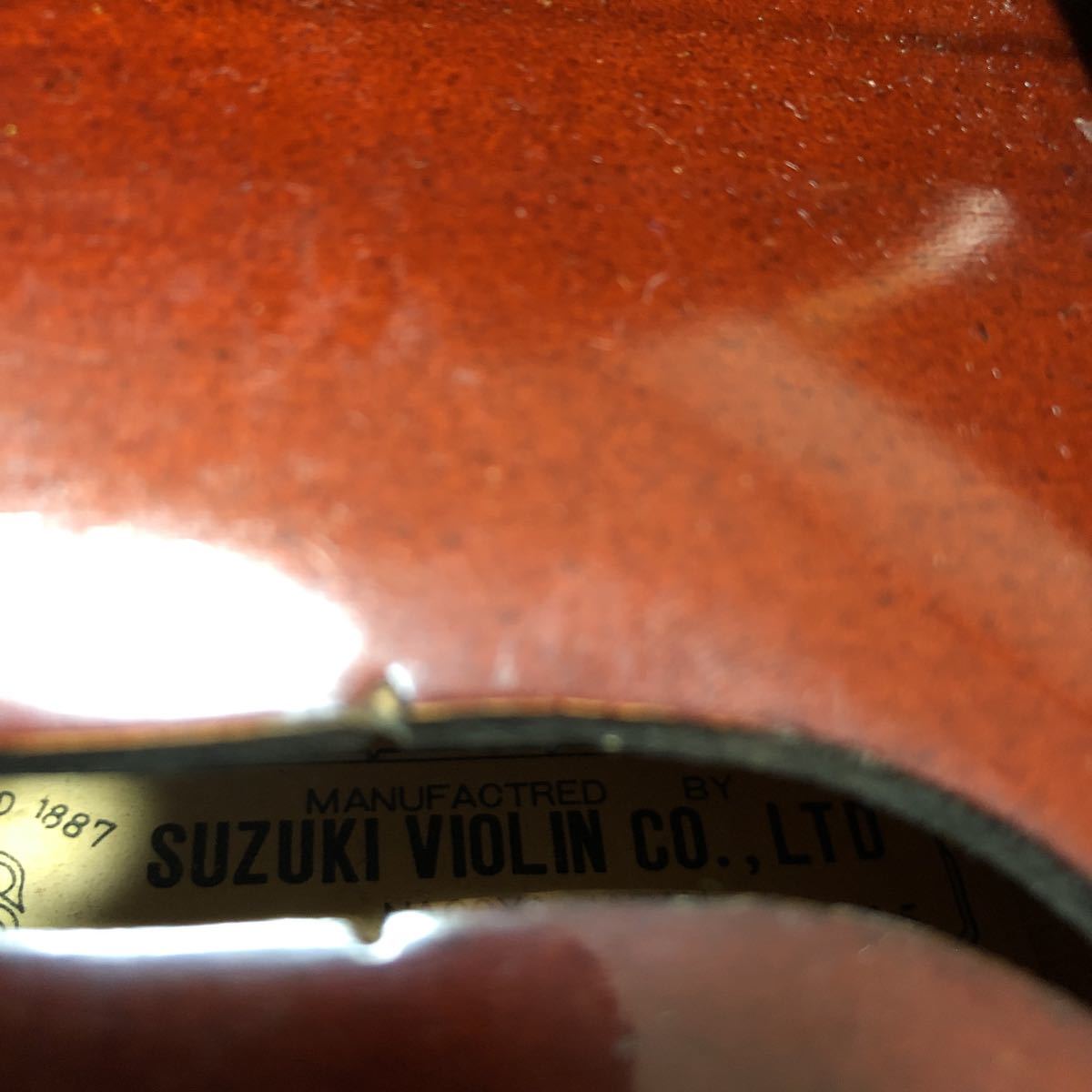 SUZUKI スズキ 弦楽器 バイオリン　ケース付き VIOLIN 鈴木バイオリン ESTABLISHED ジャンク品_画像7