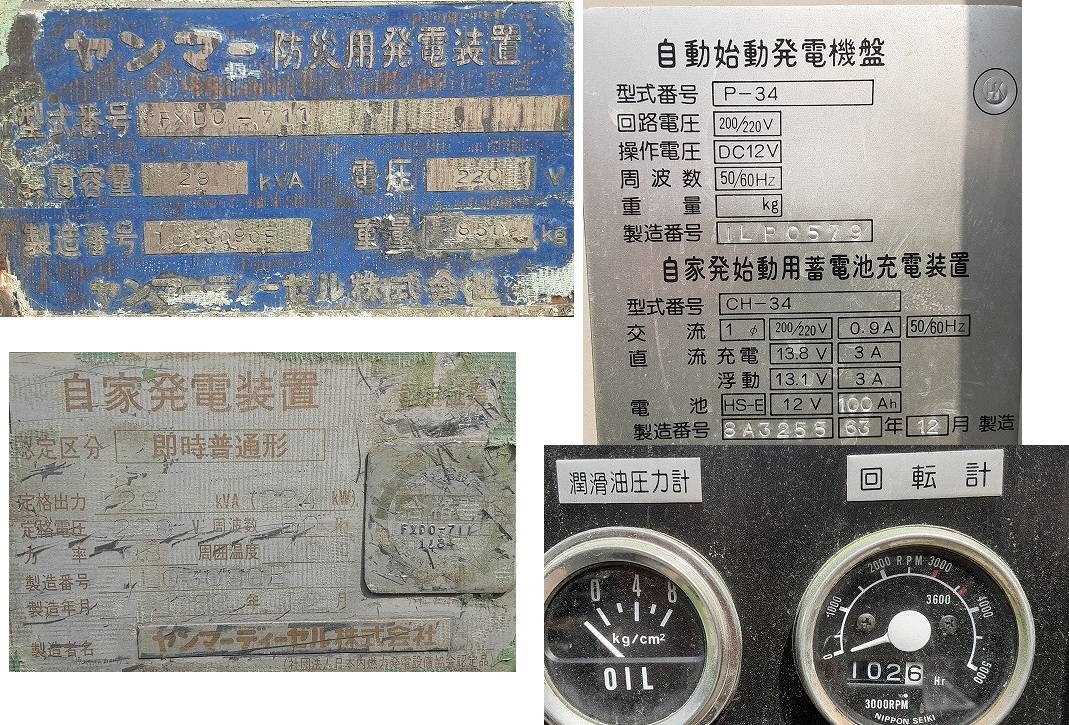 防災用発電装置 ヤンマー FXD0-711 災害 発電機 自家発電 防災用発電装置 ヤンマー FXD0-711 災害 発電機 自家発電