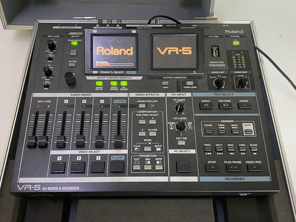 サ0504M★ROLAND　VR-5　AV　Mixer ＆ Recorder　AVミキサー＆レコーダー　ケース付　美品★_画像2