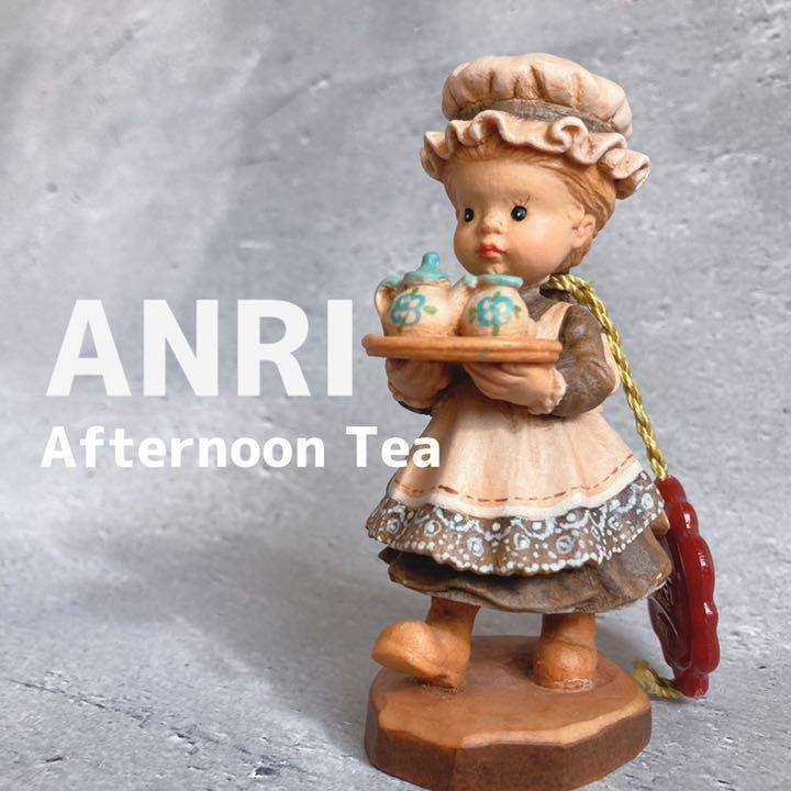 ANRI アンリ人形 サラケイ Sarah Kay Afternoon Tea 10cm 木彫り 人形 