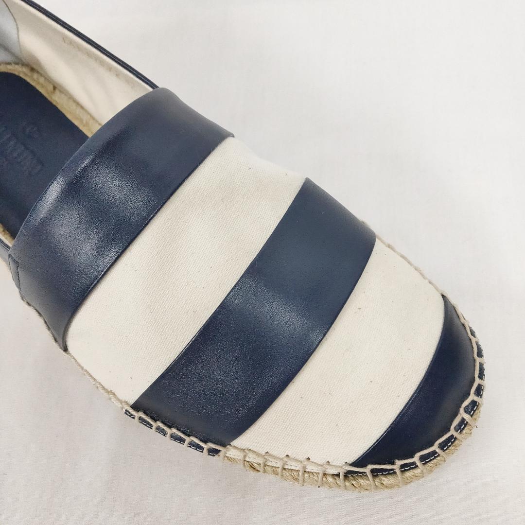 新品 未使用 Valentino 定番サイドロゴ ボーダーエスパドリーユ