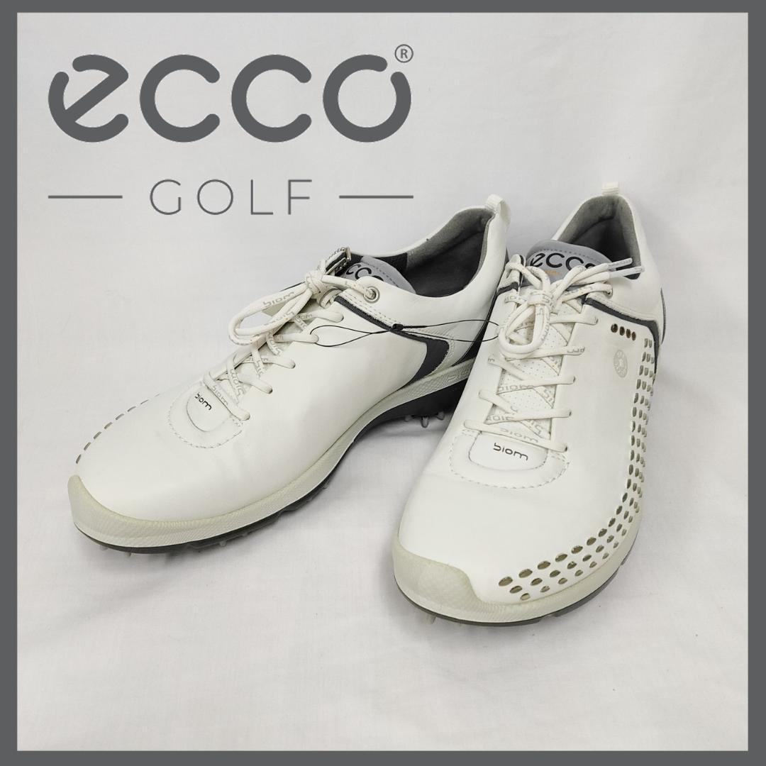 ECCO ゴルフシューズ 白 40 - シューズ(男性用)