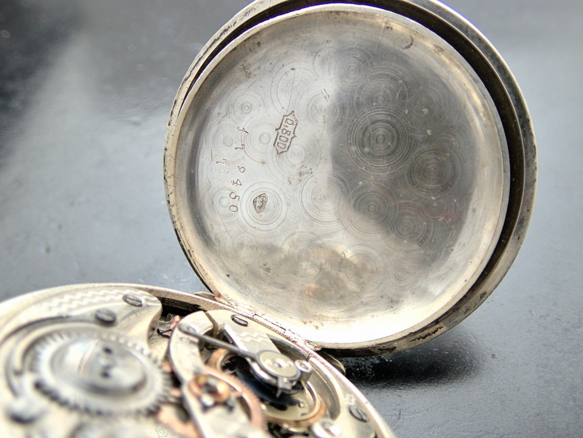 フルハンター 商館時計 銀無垢 シュオブフレール 懐中時計 銀無垢 1889 