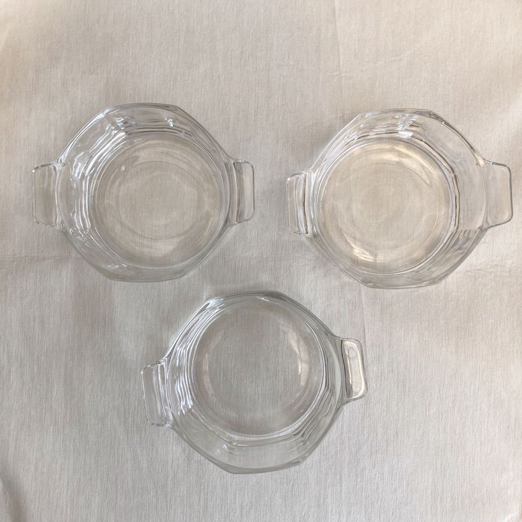 ガラスの器 3個 ガラス食器 昭和レトロ レトロ ガラス レトロ雑貨_画像2