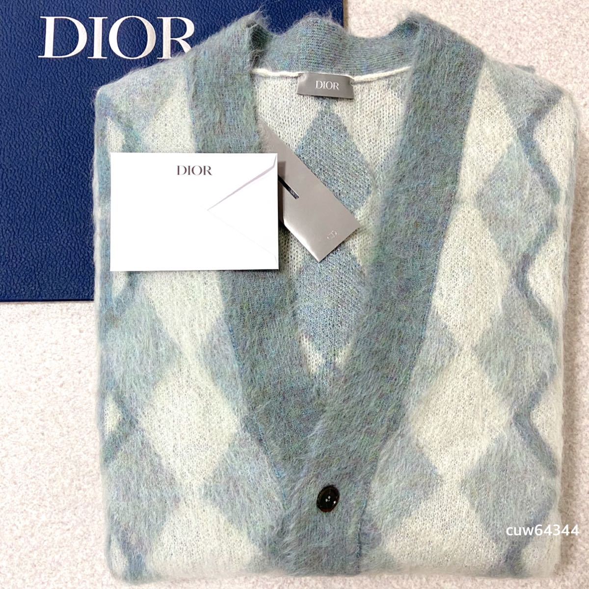 国内正規品 新品未使用 XL 22新作 DIOR ディオール オム モヘア ニット カーディガン CDダイヤモンド オーバーサイズ タグ・レシート_画像1