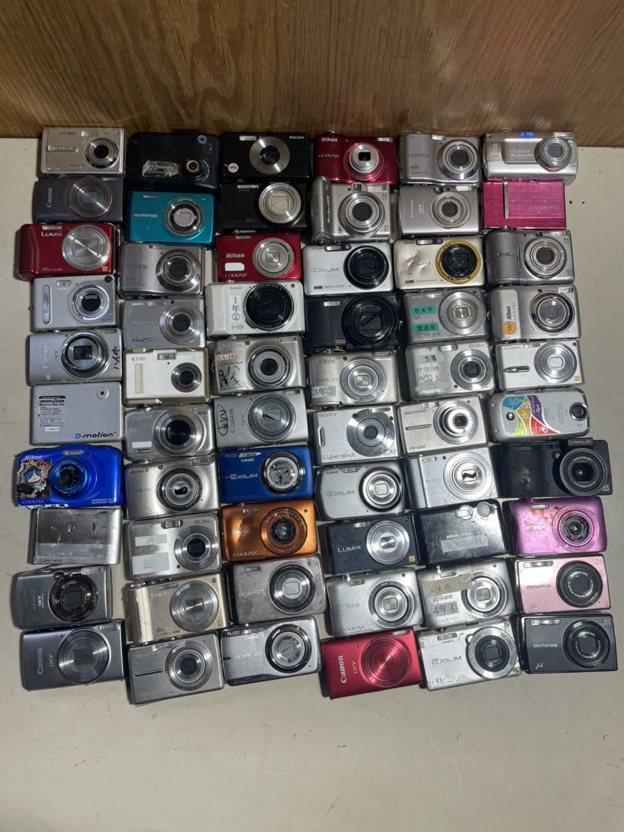 ⑤Canon CASIO Nikon コンパクトデジタルカメラ 60台まとめ売り