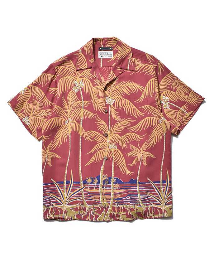 MINEDENIM WACKO MARIA × MINEDENIM Palm tree Hawaiian SH ワコマリア