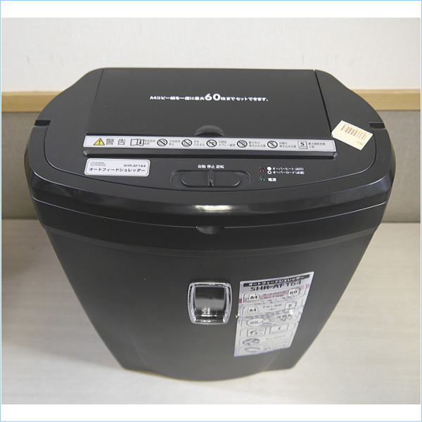 [DSE] ( exhibition goods ) ohm electric auto feed shredder SHR-AF164 A4 size correspondence 21 liter OA equipment 