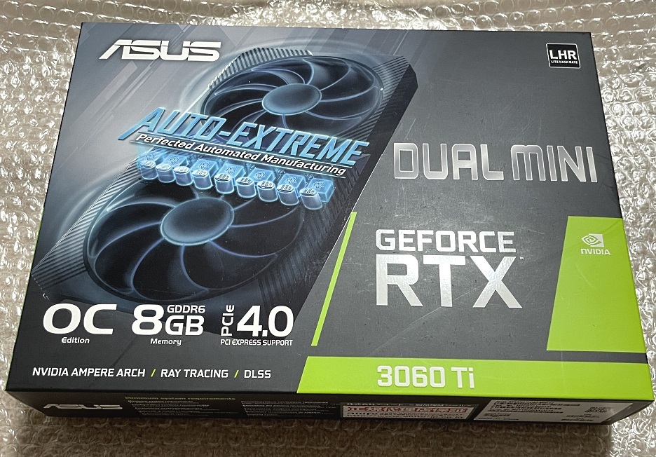 ASUS GeForce RTX3060Ti DUAL-RTX3060TI-O8G-MINI-V2 ほぼ新品_画像1