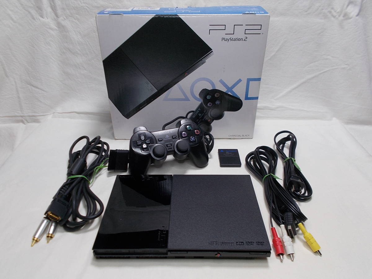 PS2 薄型 黒 レンズ新品【リング傷対策 分解メンテ 90日保証