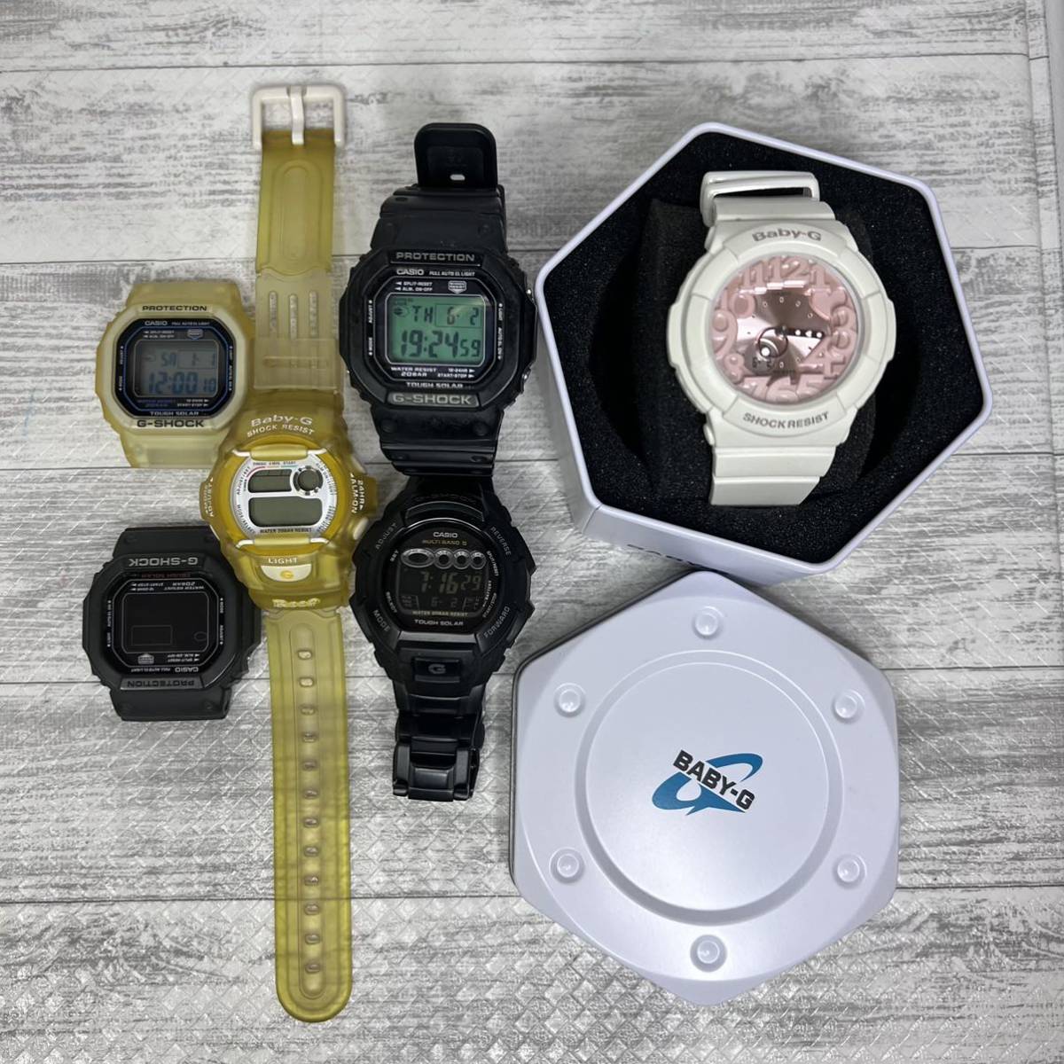 1円スタート、CASIO、G-SHOCK、BABY-G、Gショック、動作品と不動品など