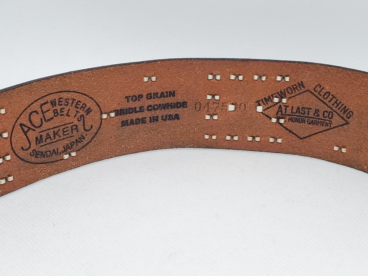 At Last&Co アットラスト& ACE WESTERN BELT ベルト TIMEWORN At Last&Co アットラスト& ACE WESTERN BELT ベルト TIMEWORN
