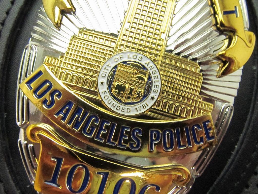 新品 LAPD ポリスバッジ バッジホルダー /80/ 組み込セット ロサンゼルス市警察 ポールチェーン付属 ルテナント_画像5