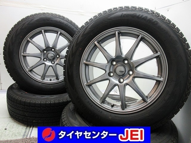 17インチ 225/65R17 7J+48 114.3 ハリアー/エクストレイル バリ溝 中古スタッドレスタイヤホイール【4本セット】 送料無料(SA17-2819）_画像1