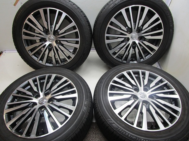 18インチ ニッサン エルグランドE52純正 225/55R18 7.5J+55 114.3 中古タイヤアルミホイール【4本セット】 送料無料(MA18-2880）_画像2