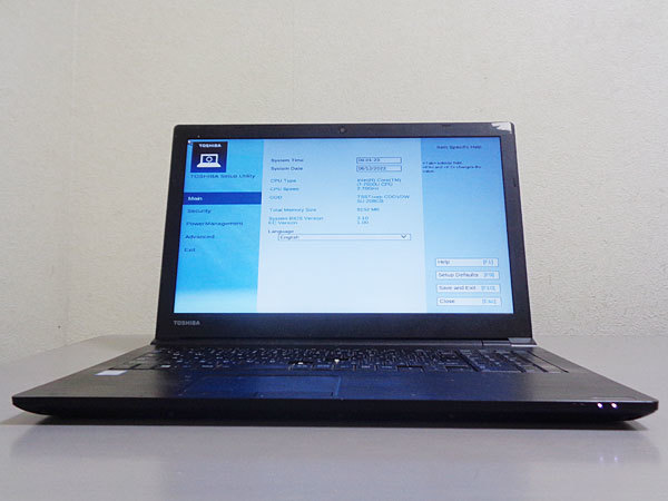 TOSHIBA dynabook BZ55/CB Core i7 7500U 2.70GHz ジャンク