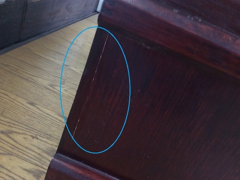 【未使用品/透かし彫り飾り唐木風仏壇/鳳凰彫刻欄間の透かし彫/唐草模様彫刻飾/観音開/台付/120cm×67cm×48cm】_画像7