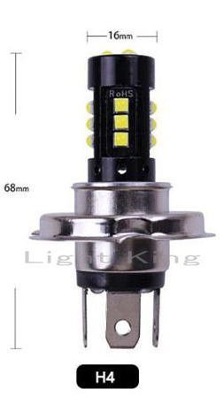 H4 Hi Lo グリーン 緑色 ポン付 バイク用 8-80V 15LEDチップ搭載 ヘッドライト KLX250/KR-I/KR250/ZX250/ZZR250/GPX400/エストレヤ_画像7