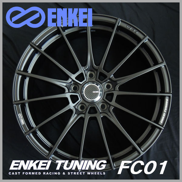 送料無料 新品 エンケイ ENKEI TUNING FC01 セミグロスブラック 20インチ 8.5J +35 5H 114.3 アルミホイール4本セット_画像1