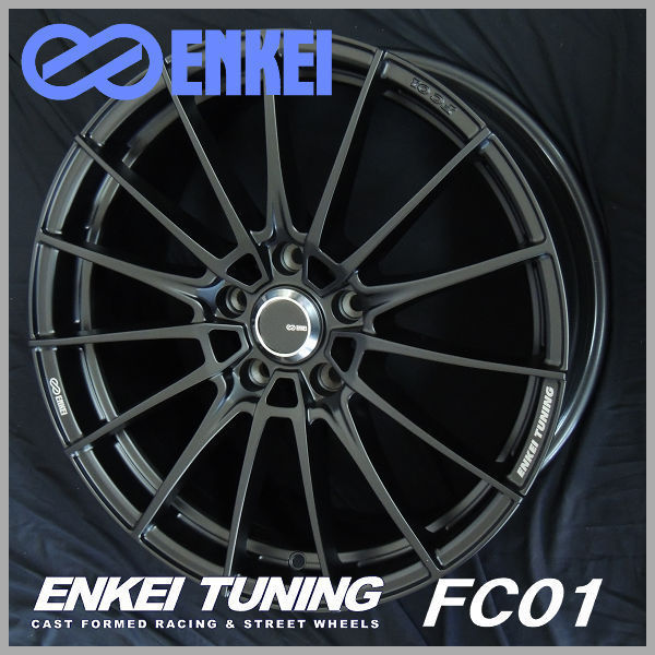 送料無料 新品 エンケイ ENKEI TUNING FC01 セミグロスブラック 20インチ 8.5J +35 5H 114.3 アルミホイール4本セット_画像2