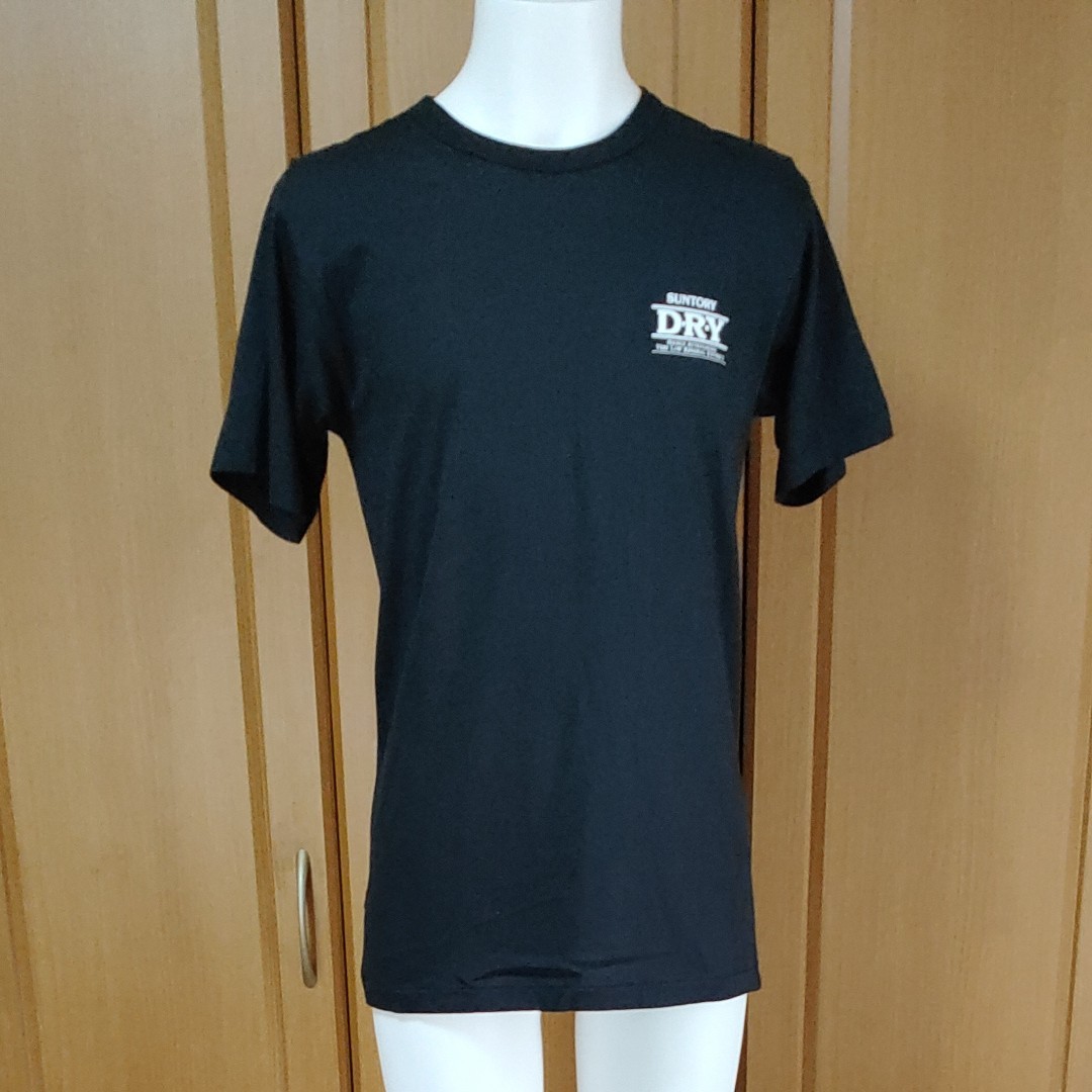 サントリー「DRY」半袖TシャツS 黒 SUNTORY HIGH LY ATTENUATED VERY LOW RESIDUドライ