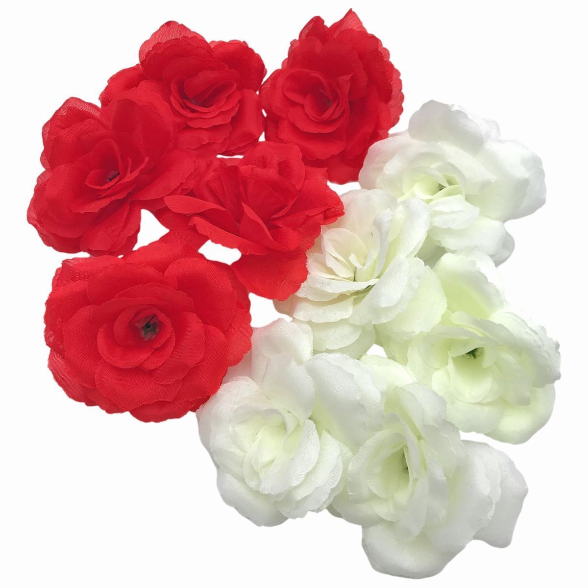 造花 バラ 8センチ 10個 オフホワイト レッド, 花のみ 開催中 花のみ 造花 バラ 8センチ 10個 オフホワイト レッド, 花のみ 開催中 花のみ