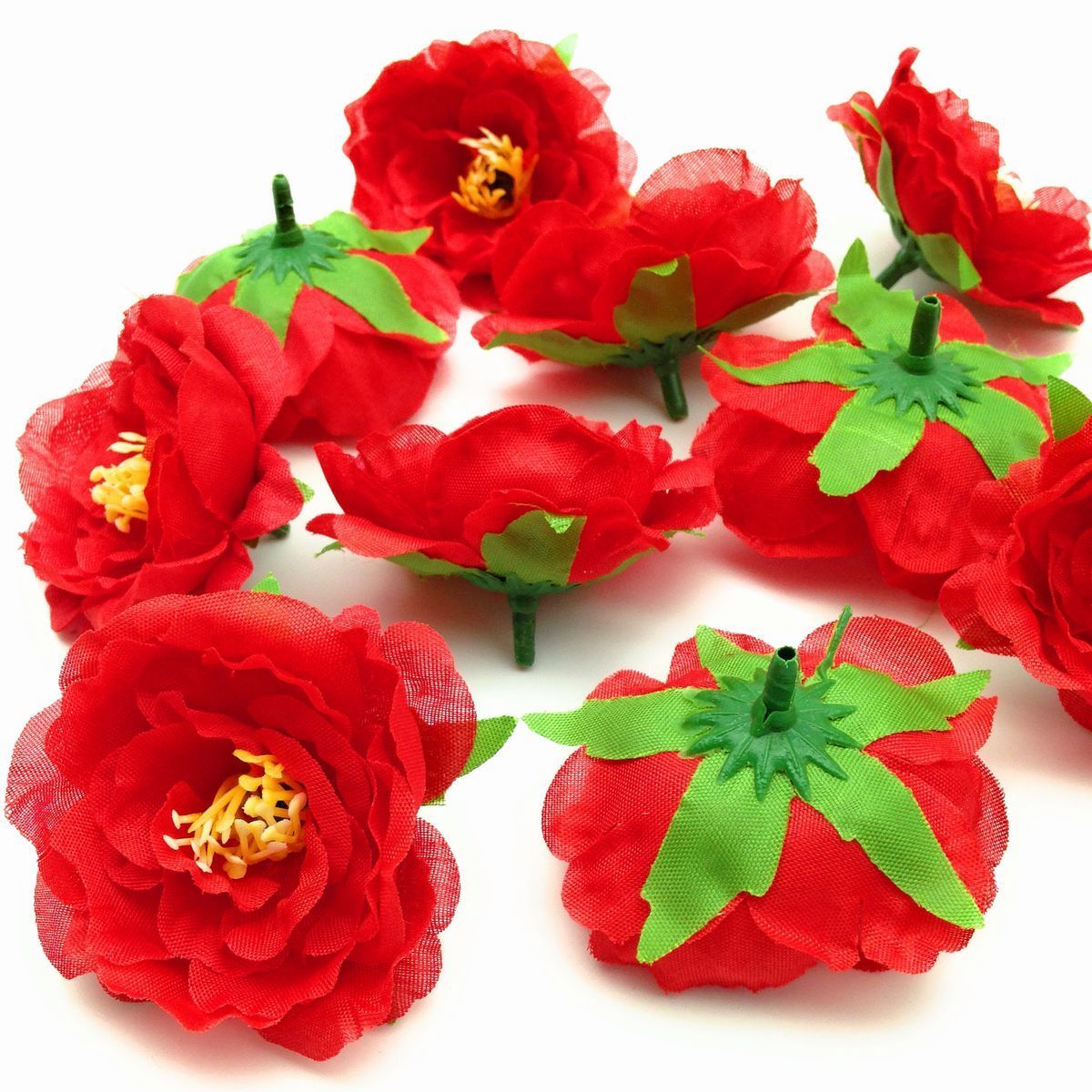  искусственный цветок камелия sa The nka цветок только 5 см 10 шт ( красный )