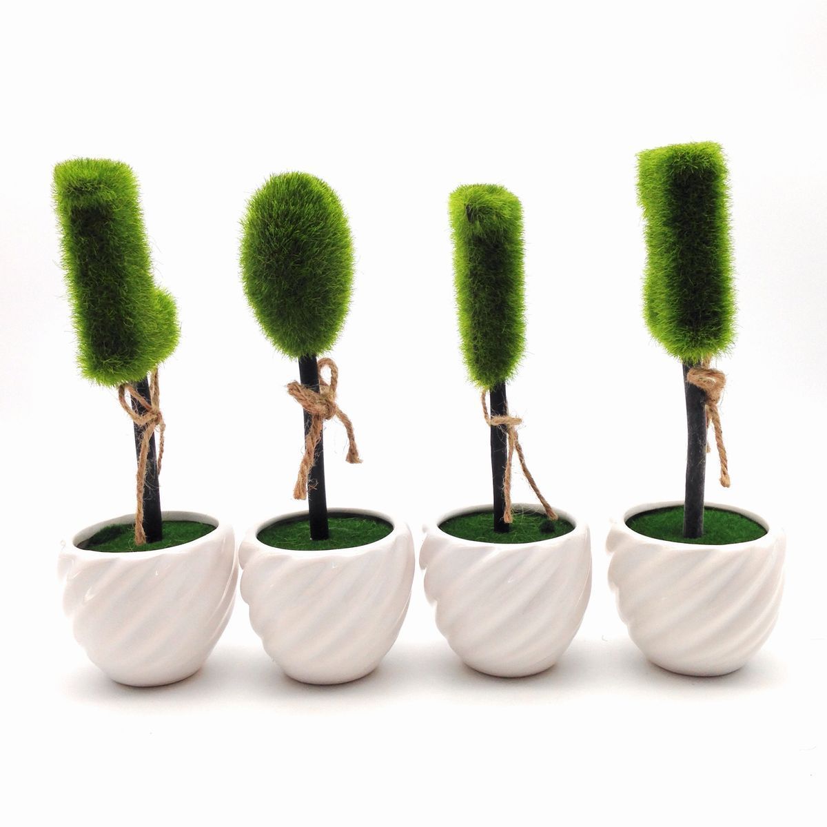  искусственная зелень LOVE Mini декоративное растение белый контейнер 4 шт. комплект 