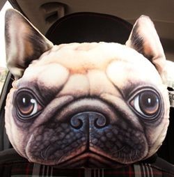 ネッククッション リアル ダイカット パグ プリント 犬の顔 即納送料無料 犬の顔 ネッククッション リアル ダイカット パグ プリント 犬の顔 即納送料無料 犬の顔