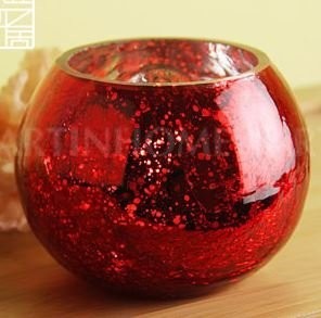  candle holder Christmas color mo The ik glass ( red )