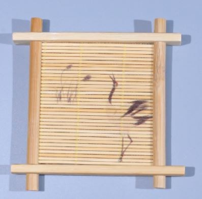 茶托 コースター 井の字型 和モダン 竹製 6枚セット (丹頂鶴)_画像2