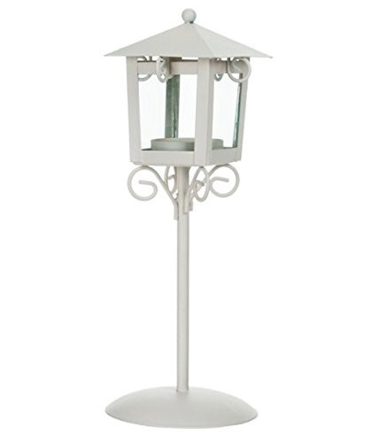  candle holder foreign. retro street light manner ( white )