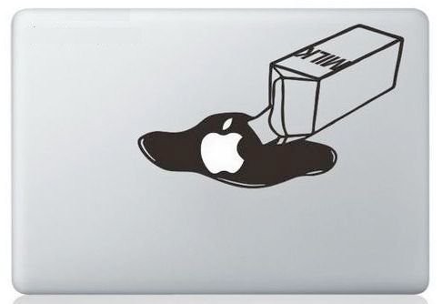 MacBook ステッカー シール Black milk (13インチ)_画像1