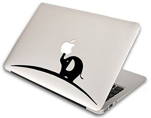 MacBook ステッカー シール Baby Elephant (ブラック) (11インチ)_画像1