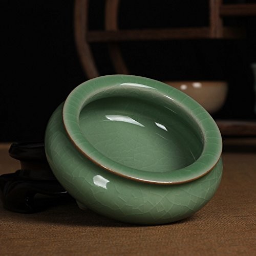  censer . incense stick establish simple Japanese style ceramics made ( light green × crack pattern )