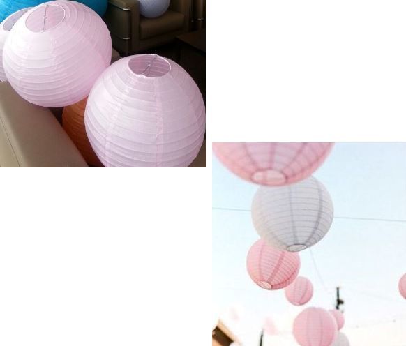  paper lantern diameter 20cm 1 piece ( light pink )