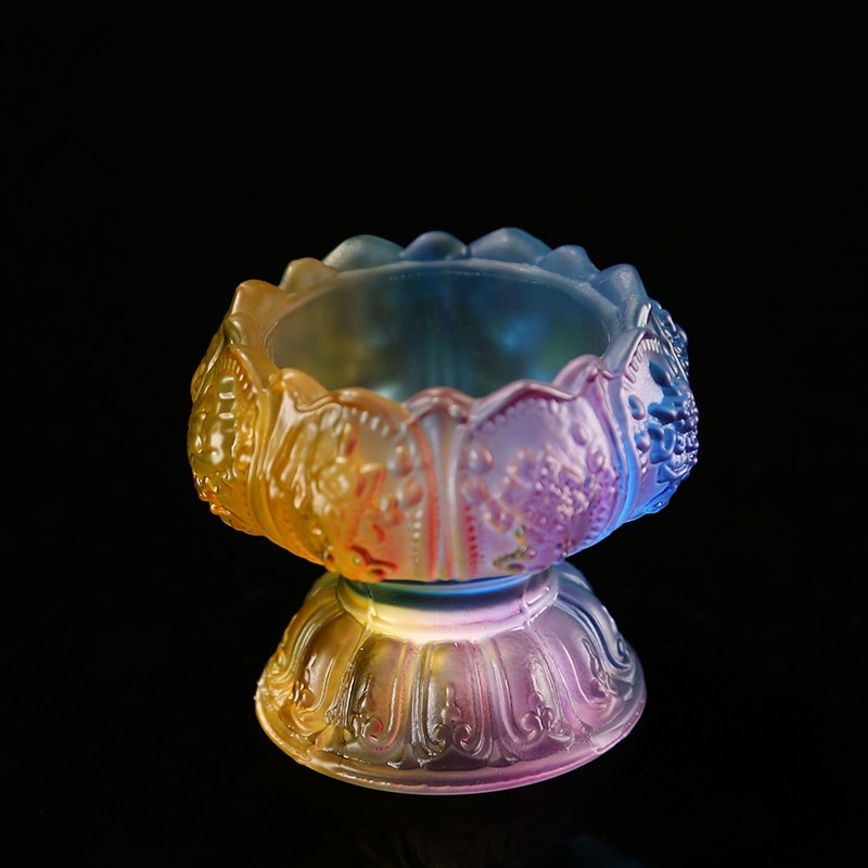  candle holder gradation Europe manner glass made 2 piece set 