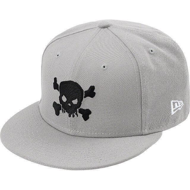 7 1/2 Supreme Skull New Era シュプリーム スカル ニューエラ グレー キャップ 帽子 ベースボールキャップ_画像1