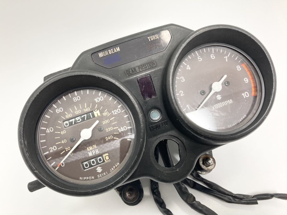 動作確認済み 純正品 低走行 GT380 後期 スピードメーター 当時物 タコ