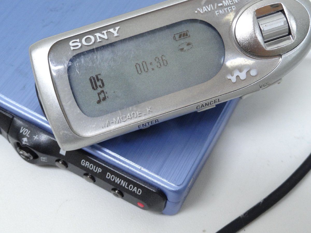 正規品質保証】 SONY MZ-NH3D MDウォークマン RM-MC40ELK ジャンク