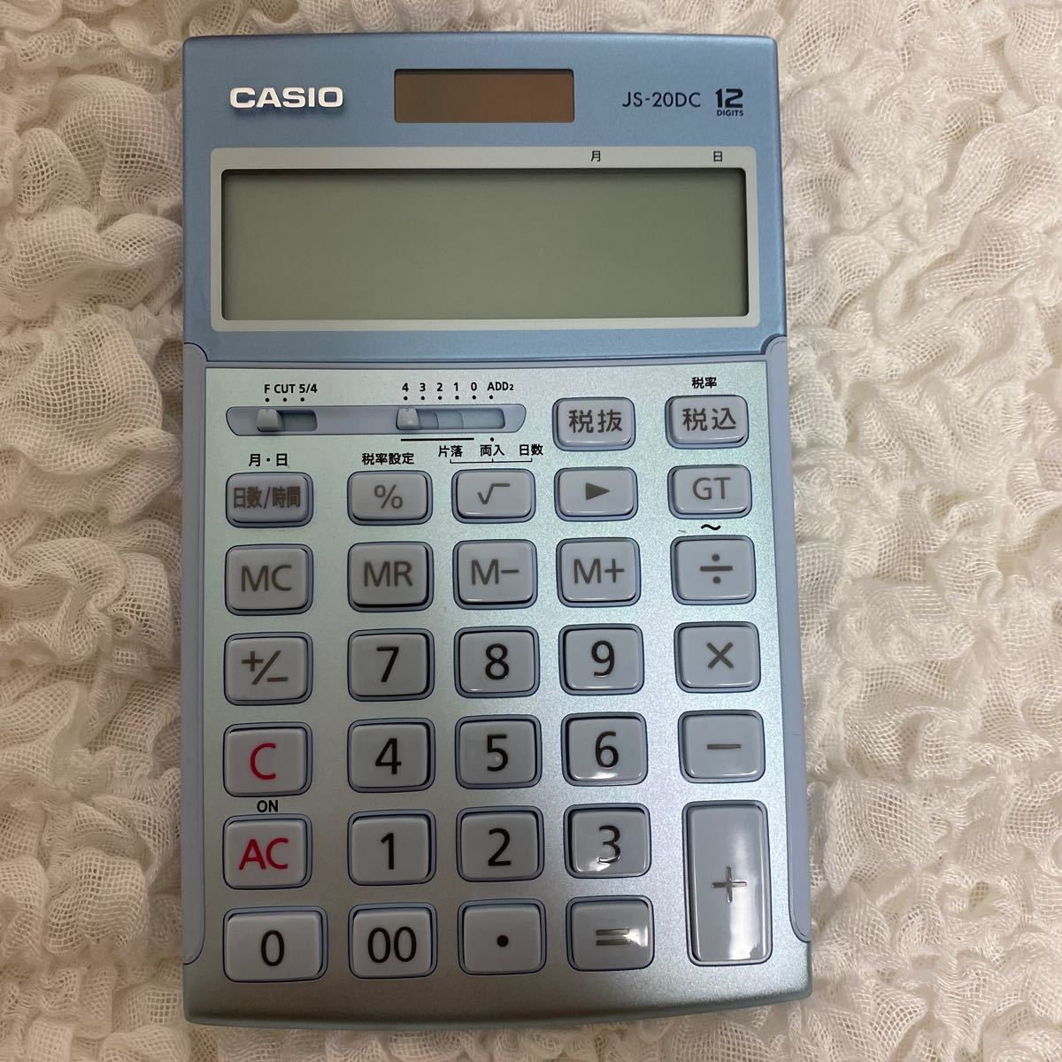 CASIO   カシオ　電卓　JS-20DC-BU-N  ブルー