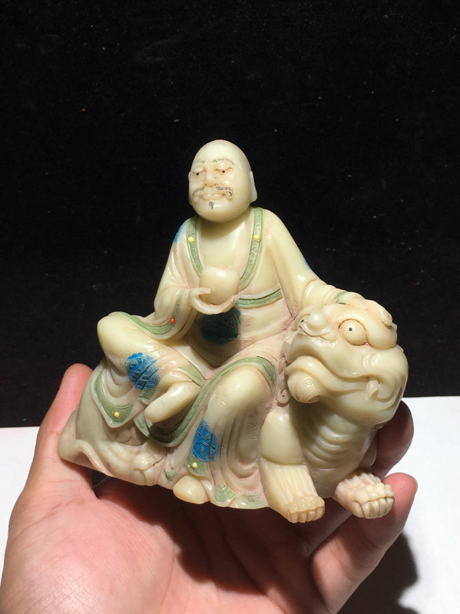 海】中国古美術品 木彫 黄楊木彫 如意 箱付 fuji-tofu.jp