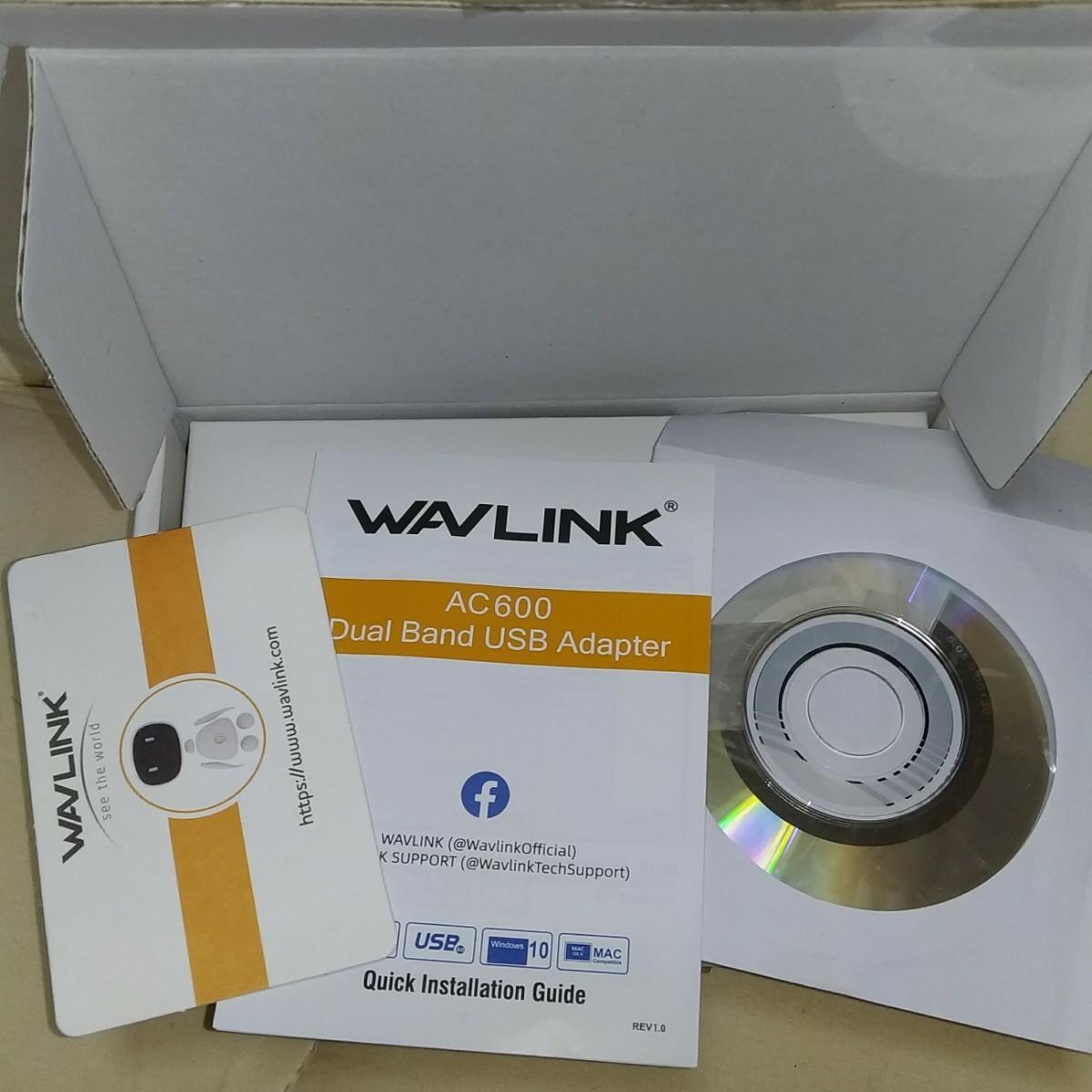 Wavlink 無線LAN子機AC600デュアルバンド無線LAN USBミニドングルアダプタ USBアダプタネットワーク