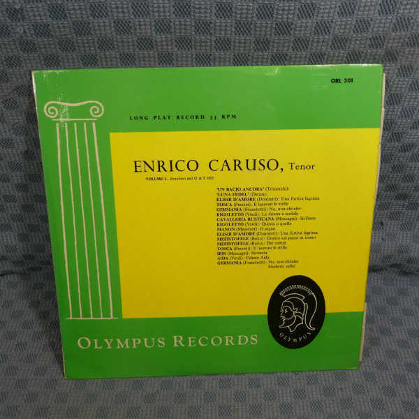 VA185●ORL301/エンリコ・カルーソー「ENRICO CARUSO VOLUME ONE」LP(アナログ盤)_画像1