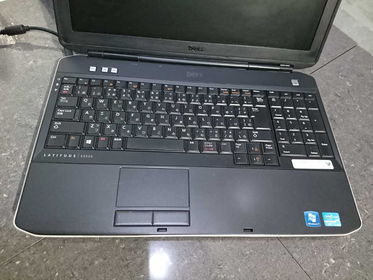 【ジャンク品】管D166 DELL Latitude E5530v CPU core i5-3320M HDD無し、HDDマウント有り、メモリー無し、バッテリー有り、通電OKの画像3