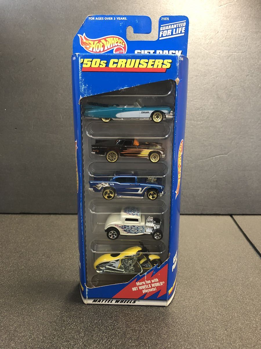 1998年 MATTEL Hot Wheels ホットウィール 3+ GIFT PACK '50s CRUISERS 5台セット マテル USA 90年代 90s_画像1