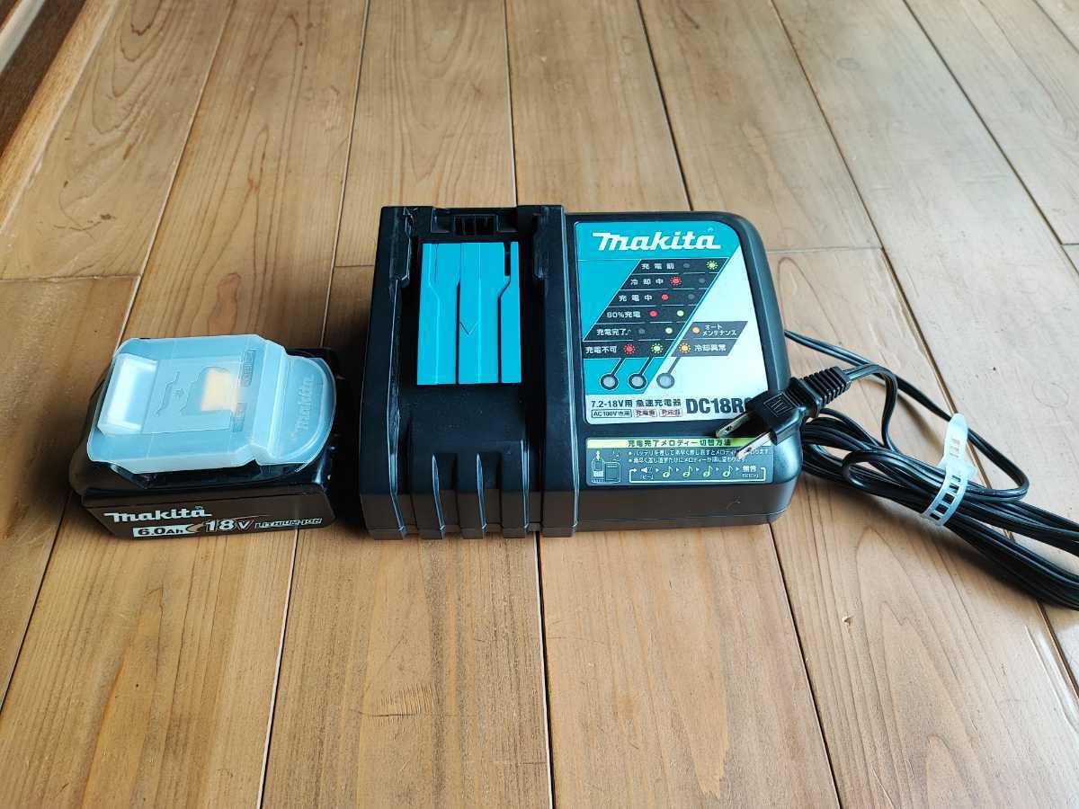 マキタ(makita)18vバッテリー(BL1860)と充電器(DC18RC)のセット