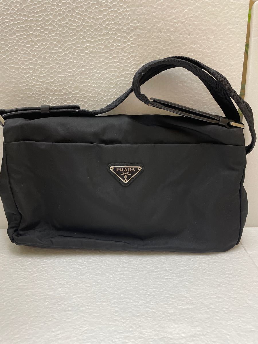 プラダ PRADA ロゴ ナイロン ショルダーバッグ ネイビー | contifarma.pe